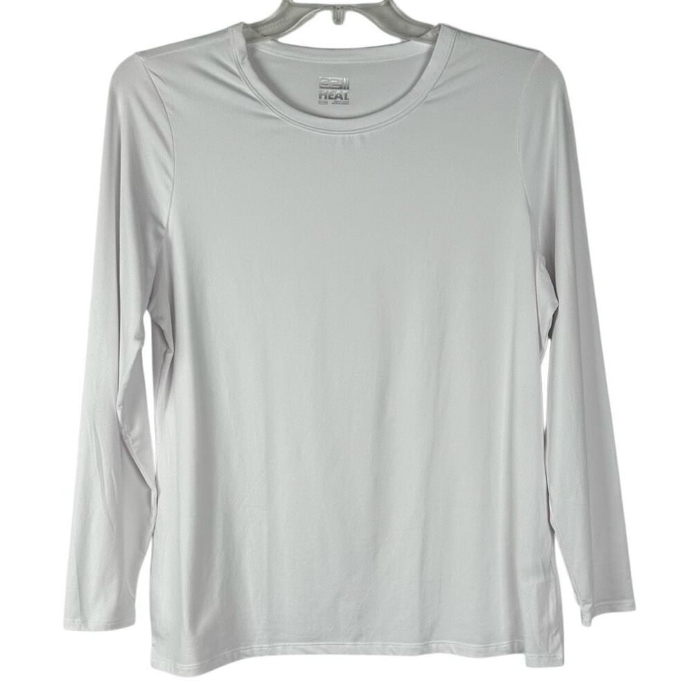 32 Degrees Heat lightweight White Long-Sleeve Crew Neck Top XXL